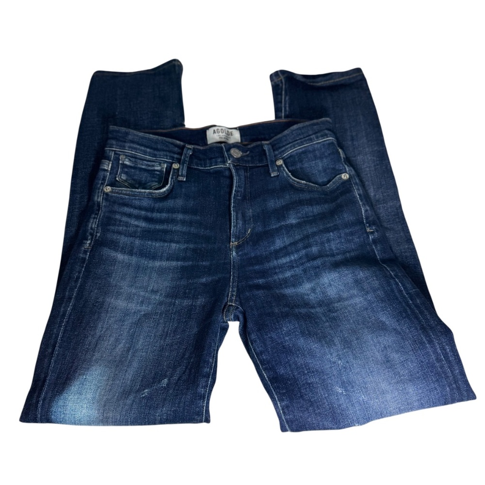 Agolde 90's Mid Rise Straight Leg Buysted Knee Jeans Sz‎ 25